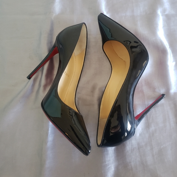 Christian Louboutin Pigalle Follies Black Patent Leather 100MM - Picture 11 of 16